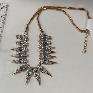 Chic Gold and Silver Spike Necklace